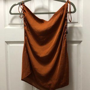 Rust free people drawstring sleeve tank